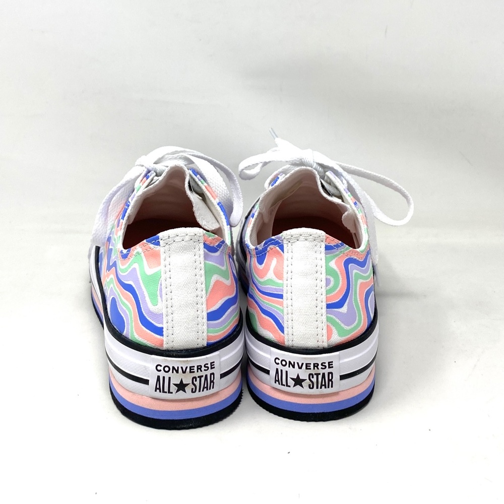 Converse CTAS Lift Platform Low Top Multi Women Kids Canvas Size Sneaker A01018F - Picture 4 of 9